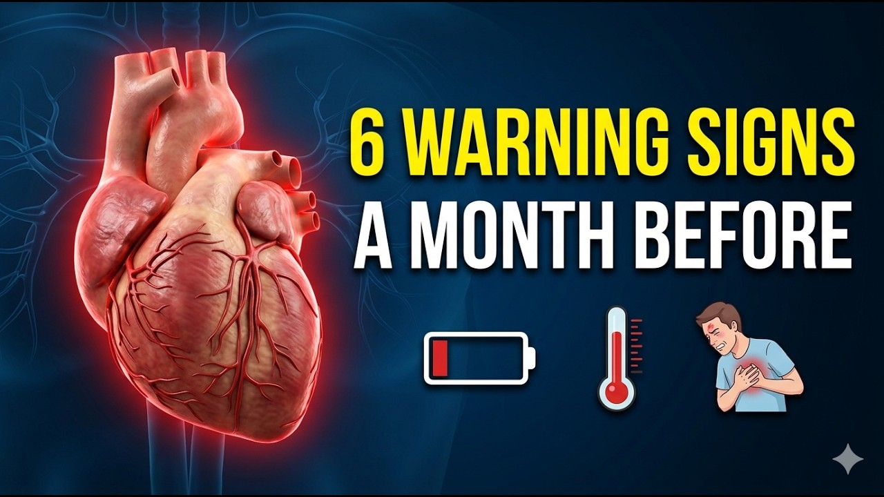 A month before a heart attack, your body will warn you of these 6 signs