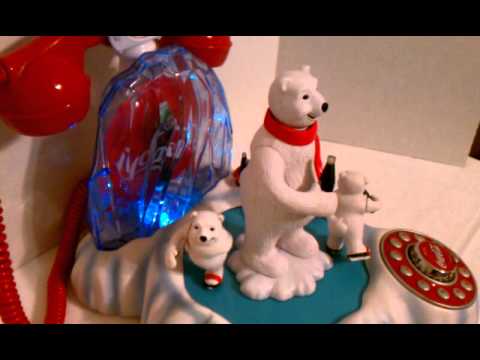 Coca Cola Animated Polar Bear Telephone By Telemania For Sale On