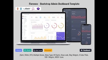 Most Attractive Dark Admin Panel Dashboard of Florence Bootstrap UI Kit