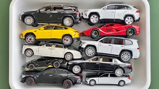 Box Full Of Diecast Cars - Maybach, Lamborghini, Rolls Royce, Brabus, Toyota, Ferrari, Mercedes