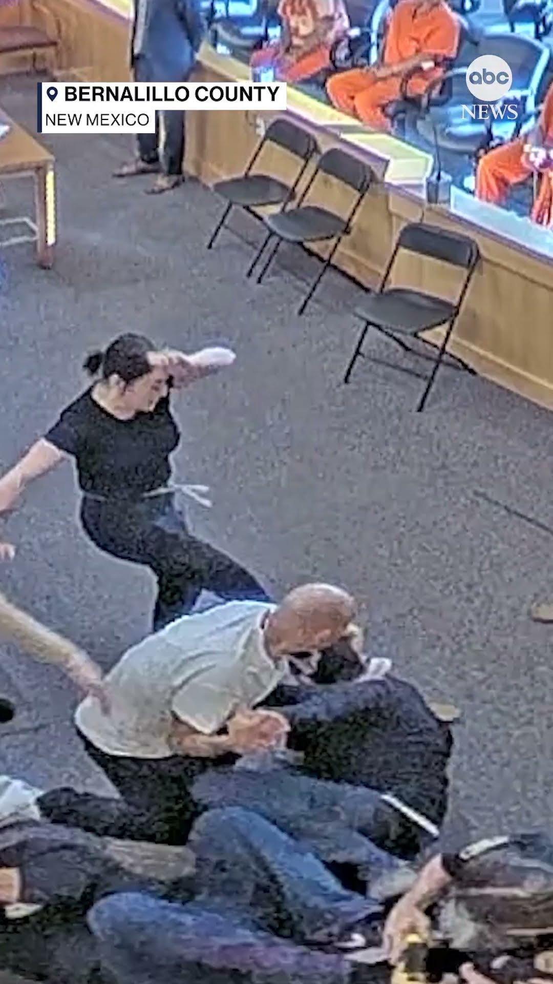 Hearing for New Mexico murder suspect turns into courtroom brawl