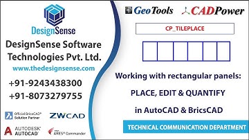CADPower Tutorials: Working with rectangular panels: PLACE, EDIT & QUANTIFY in AutoCAD and BricsCAD