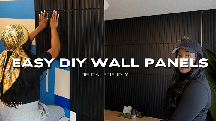 Easy Rental Friendly DIY Wall Panel- High-End Look on a Budget! thumbnail