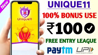 New Fantasy Cricket App | 100% Bonus Use | Free Fantasy App | Unique11 Fantasy App screenshot 5