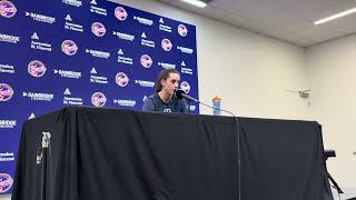 Caitlin Clark speaks to reporters before Indiana Fever battle New York Liberty, talks tech rescinded