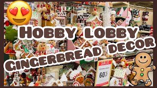 Decoracion navideña de GINGERBREAD esto es hermosoo 🥹🥰❤️ #christmasdecor #hobbylobby #gingerbread