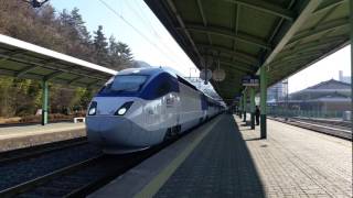 [KORAIL] 진주발 서울행 KTX_산천 408 열차 밀양역 발차 영상 (원강선 산천 402호기)