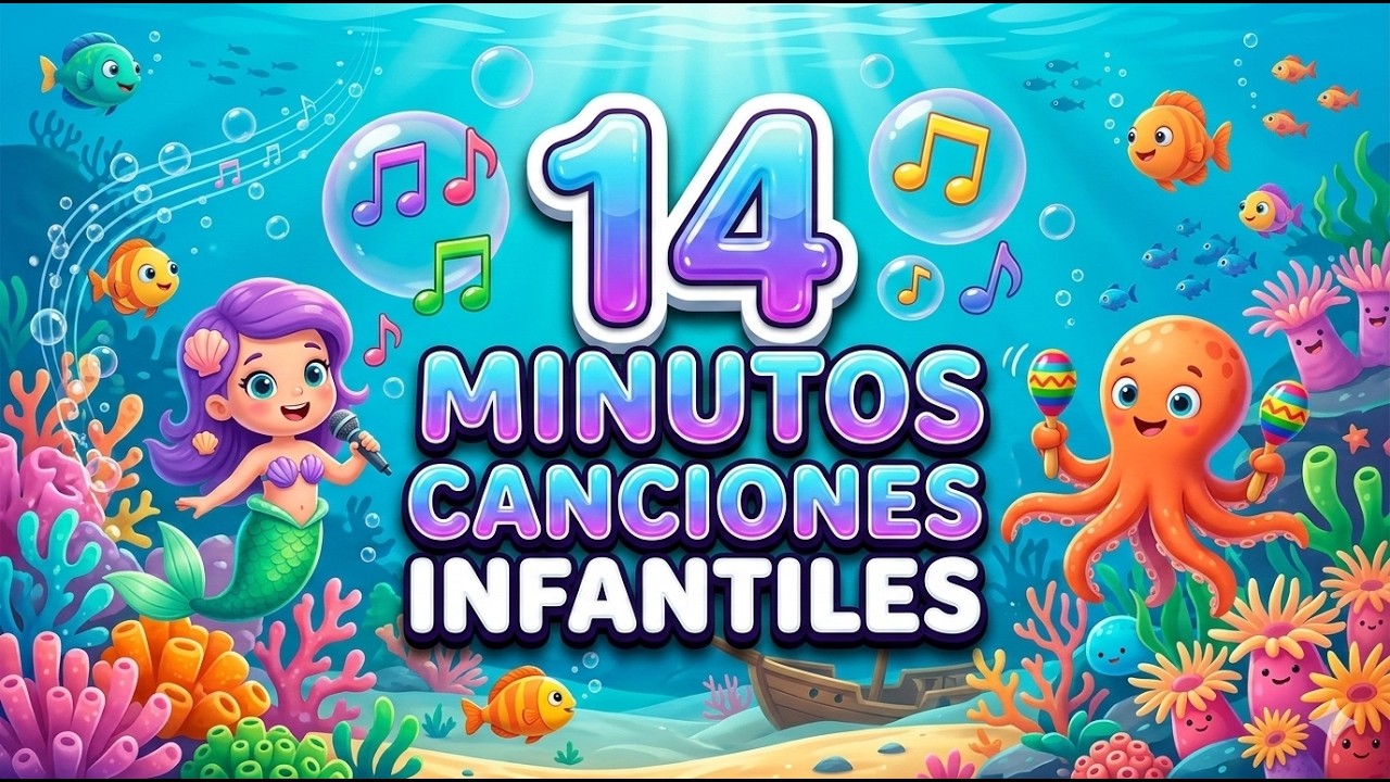 🌈 14 Minutos de Canciones Infantiles Divertidas 🎵 Música para Niños Felices 👶🎉