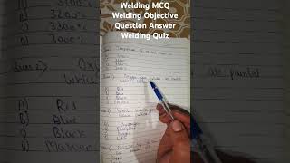 #WeldingMCQ # WeldingObjectiveQuestionAnswer #WeldingQuiz #weldertrade