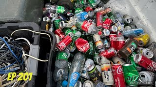 Collecting Bottles and Cans on RECYCLE NIGHT!!! | Ep 201