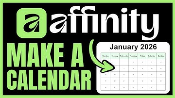 How To MAKE A CALENDAR In Affinity (QUICK & EASY) 2025