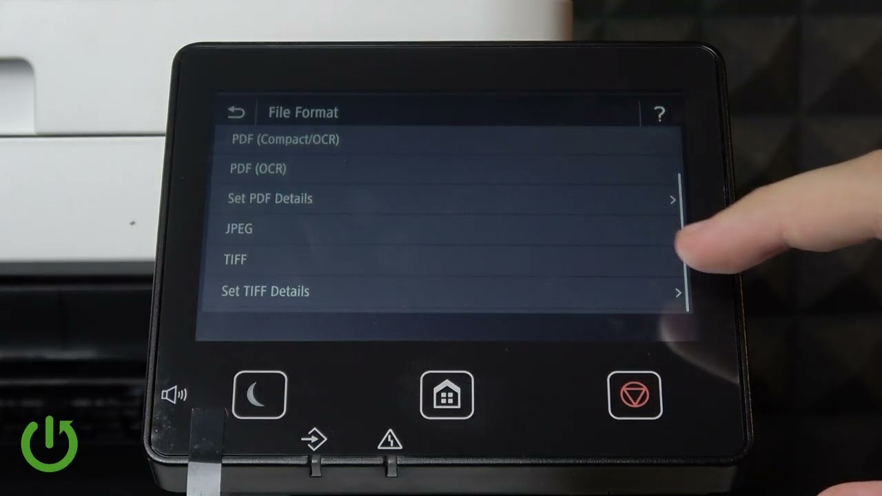 CANON i-SENSYS MF657Cdw – How to Change File Format in USB Memory Settings