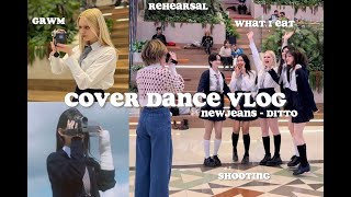 🎥COVER DANCE vlog (subs) | k-pop dance practice, GRWM for filming 🐰NewJeans - “Ditto”, what I eat