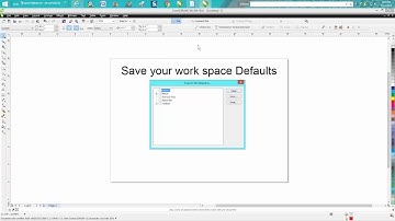 Corel Draw Tips & Tricks Save your WORKSPACE as Default