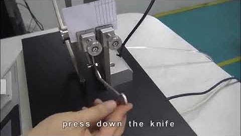 Elmendorf tearing strength tester for fabric and paper operation video GBD-S