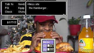 Ness ate the Hamburger.