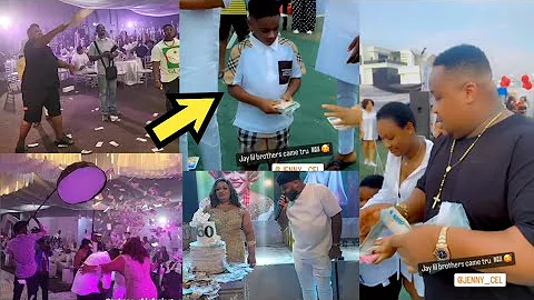 Cubana Chief Priests & Kids Made Money Rain At His Big Sister Birthday Party In Owerri