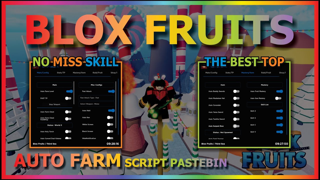 BLOX FRUITS Script Pastebin 2023 UPDATE AUTO FARM, FRUIT MASTERY, AUTO  RAID