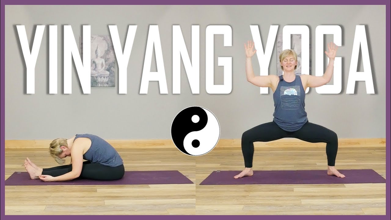 1 Hour Yin Yang Yoga Class  Slow Flow Yoga Followed by Deep Stretches 
