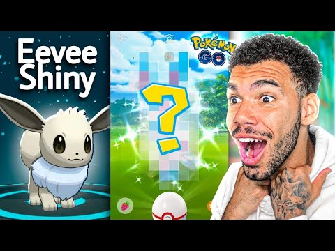 APARECEU UM EEVEE 100%!!!😱 É SHINY? - Pokémon Go