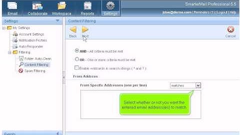 How to setup Content Filtering in SmarterMail.avi