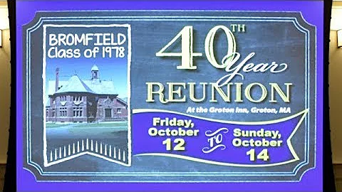 Bromfield 40th High School Reunion - Class of 1978