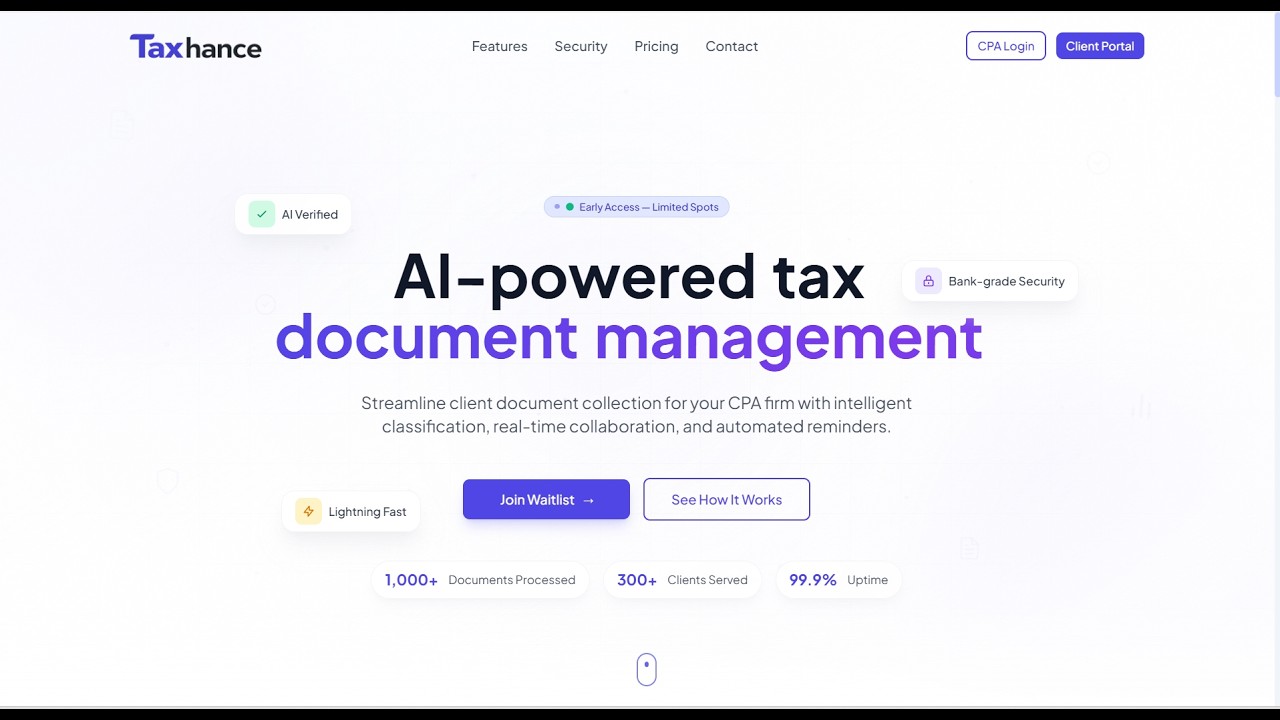 Taxhance product demo