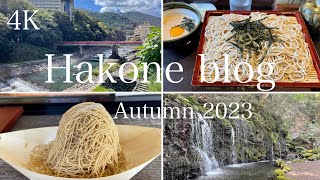 【hakone blog】箱根湯本駅近10分以内の食べ歩きおすすめ絶品グルメ🧸🍽 4K|千条の滝|はつ花|福久や|モンブラン|coffee etc...2023.09下旬