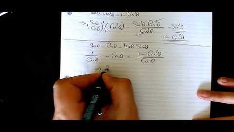 How to Verify Trigonometric Identities secx cosx=tanx sinx Trigonometry