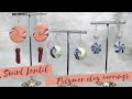 Swirly Lentil Polymer clay Earrings - How to make clay earrings for beginner - easy polymer clay