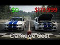 Realistic Crashes BeamNG.drive Damage Cost Ford Mustang Shelby GT500 | Epic Wallet Survival