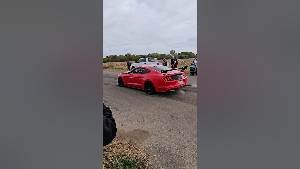 Mustang burnout at Frankensteiners Ball 18 YouTube