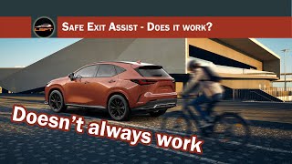 Safe Exit Assist - Does it work? - 2022-2024 Lexus NX, 2023 RX, 2023 RZ, 2024 TX