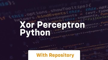 xor perceptron python