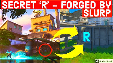 Search Hidden "R" Found in the Forge by Slurp Loading Screen - Fortnite Forged in Slurp Challenges