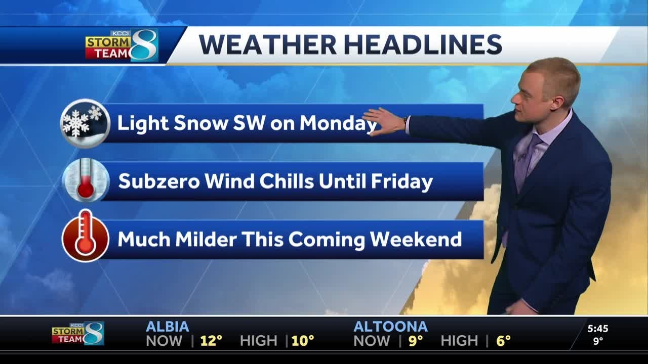 Iowa Weather: Snow for some Iowans Monday, cold for all - YouTube