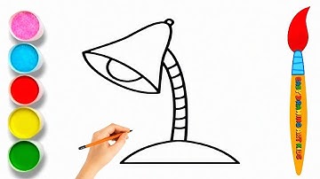 How To Draw cute table lamp Drawing, Painting & Coloring For Kids and Toddlers_ Art#drawing#coloring
