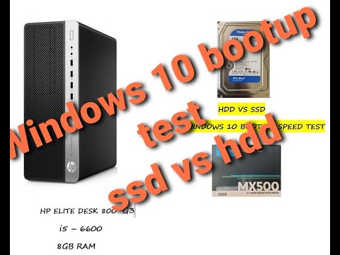 SSD vs HDD Windows 10 boot speed test with latest Windows 10 update 20H2