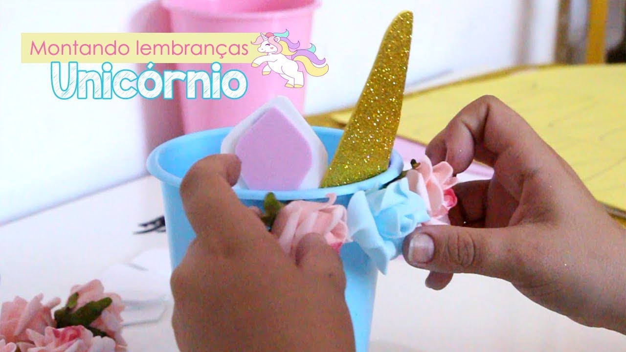 Dicas festa Unicórnio : Centro de mesa e lembrancinhas ! Gabi 5 anos .