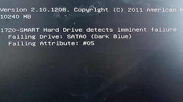 1720-Smart Hard Drive Detects imminent failure. The risk of data loss | how to fixit
