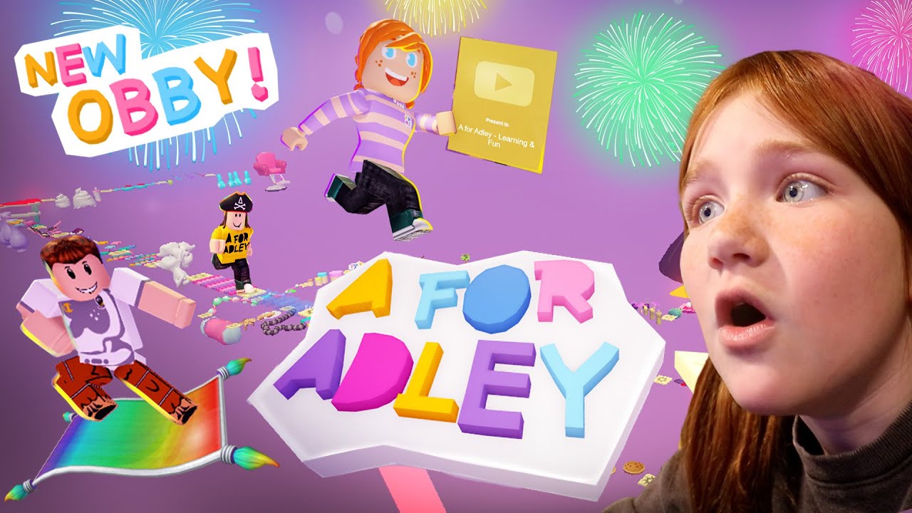 A for Adley ROBLOX OBBY  Playing our new game Adleys YouTube Cartoon Obby by Spacestation Apps