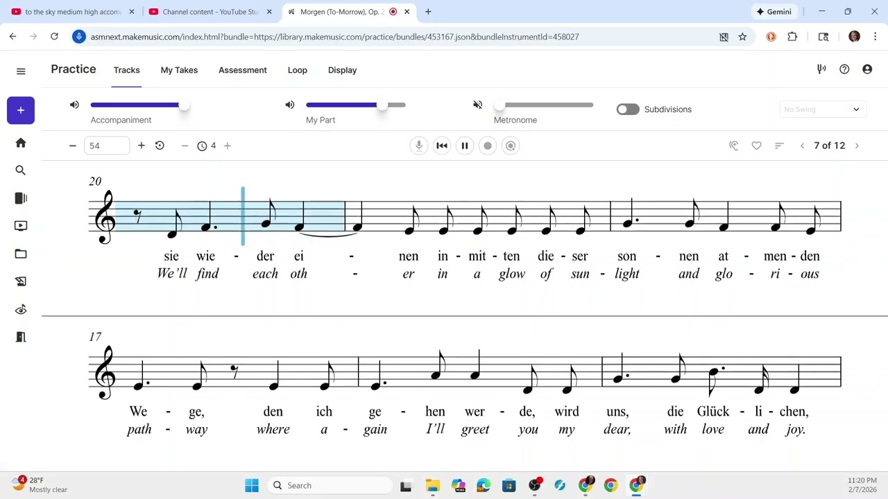Morgan, Strauss Young Singers Bari WITH Melody