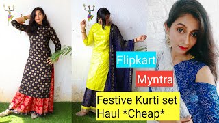 Festive कुर्ती haul starting 300Rs||Latest Amazon kurti set haul||Flipkart kurti haul #fashiontips