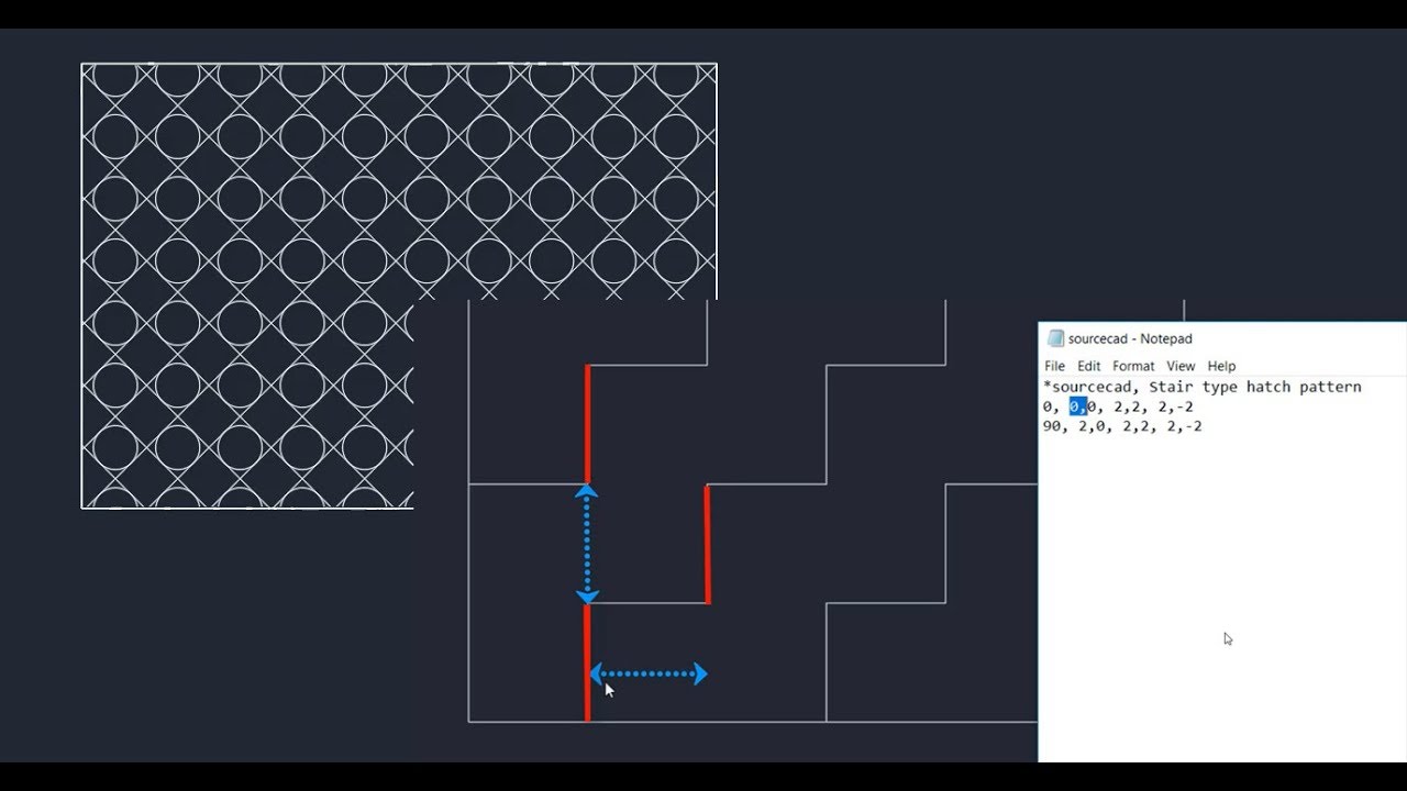 How to make hatch pattern in with Superhatch and pattern file - YouTube