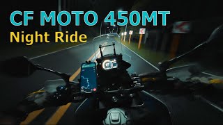 CF MOTO 450 MT - Night run (new auxillary lights)