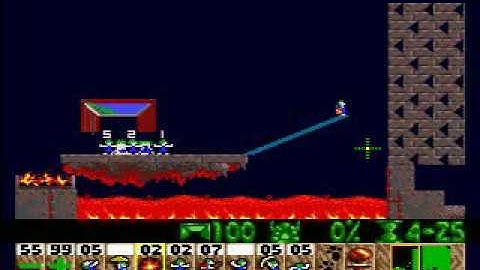 Lemmings Mayhem 8 Last one out is a rotten egg (under 1 minute) 4.00 time remain
