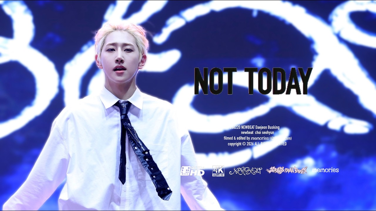 [4K] 260220 NEWBEAT Daejeon Busking - 'NOT TODAY' BTS cover (Choi Seohyun focus), 뉴비트 최서현 직캠