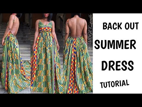 black floor length low v neck dress with open back