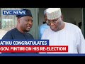 Atiku Abubakar Congratulates Gov. Fintiri On His Re-Election