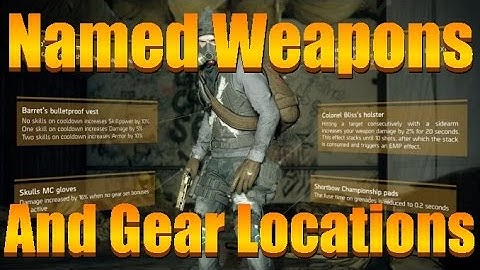 The Division - All Named Gear And Named Weapon Locations